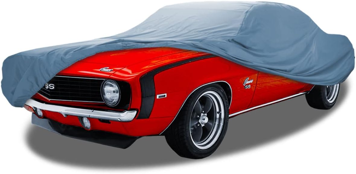 iCarCover Custom Car Cover for Chevy Camaro Z28, SS, Base Model, Coupe, Convertible, Waterproof All Weather Rain Snow UV Sun Protector Full Exterior Indoor Outdoor Car Cover (Year Fits 1967-1969)