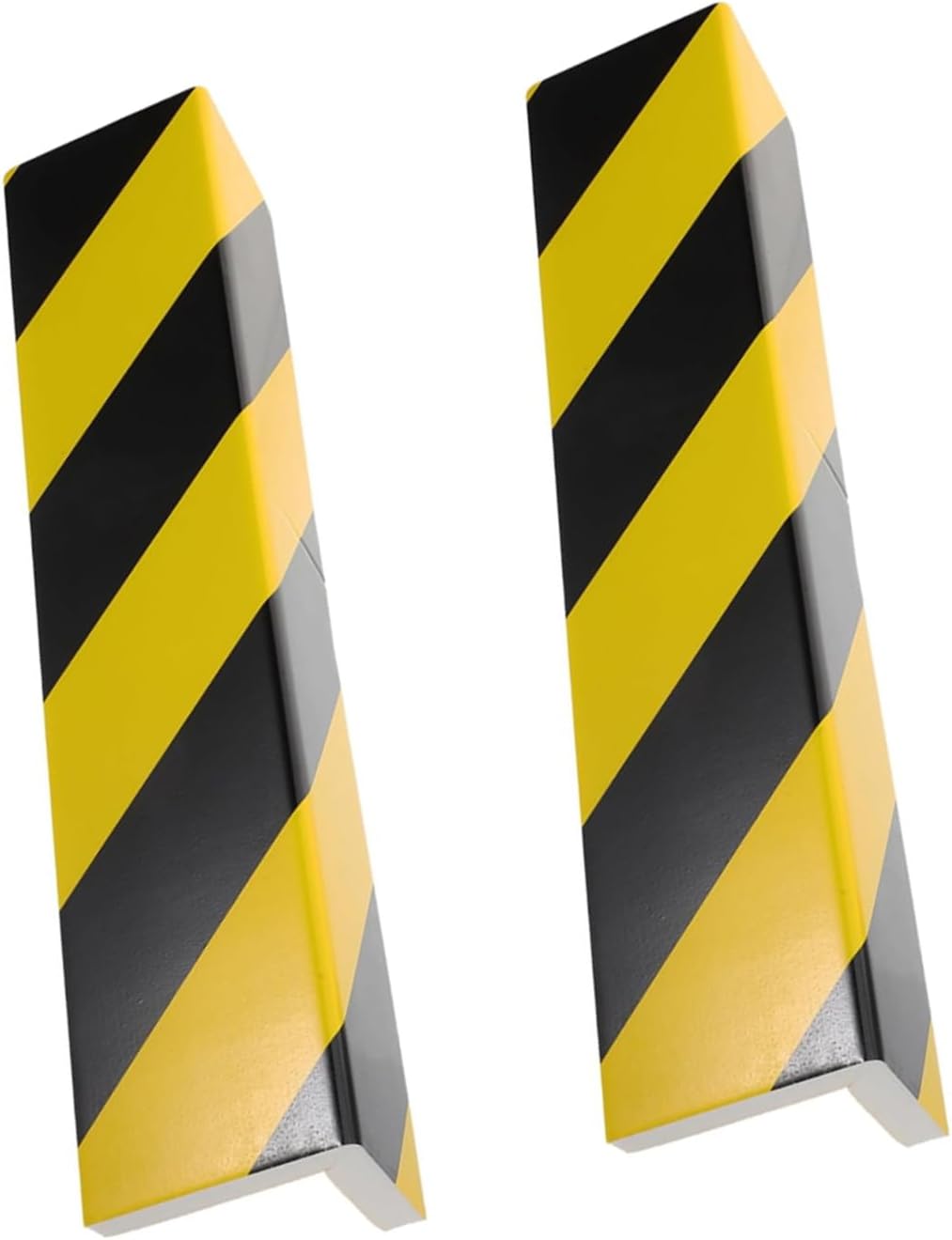 2 Packs 40 * 12.5 * 2cm Garage Wall Protector Foam Wall Corner Guard for Parking Garages Wall Edge Protector with Reflective Safety Stripe, Self-Adhesive (Black-Yellow)