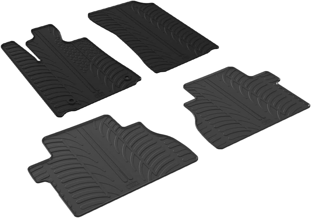 Gledring USA Custom Fit All-Weather Rubber Floor Mats Intended for Toyota Tundra Double Cab 2012-2021, No Trimming Required, Tailored Custom Fit, Protects from Rain, Mud & Snow