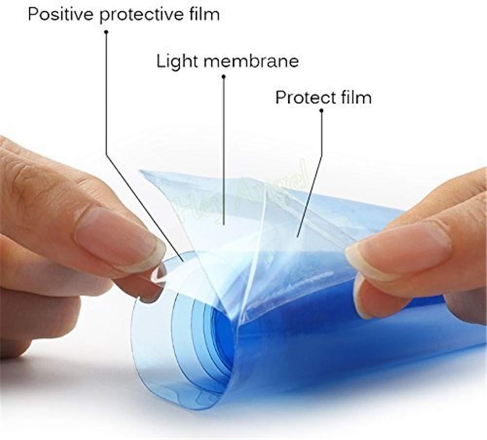 12 by 48 Inches Self Adhesive Headlight, Tail Lights, Fog Lights Tint Vinyl Film with Tools (Light Black)