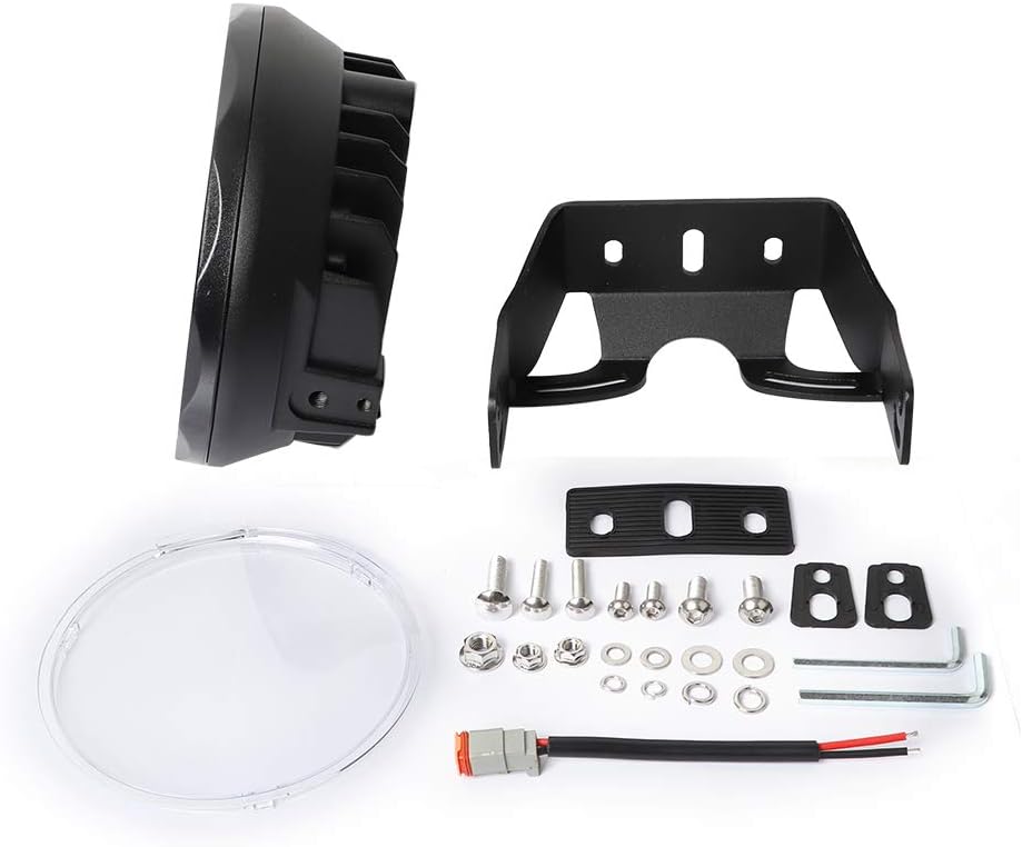 EXZEIT 7 Inch 256W Driving Lights 20480 Lumens Fog Lights Offroad Light Driving Lights for Jeep Wrangler Trucks Toyota Pickup GMC SUV Ford