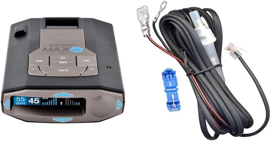Escort MAX 360c Radar Detector with DirectWire Kit - 360 Degree Protection, AutoLearn, Escort Live App, Easy Installation