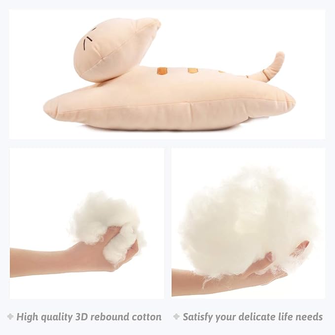 ARELUX 22in Soft Cat Big Sleeping Hugging Pillows,Plush Kitten Kitty,Stuffed Animal Throw Pillows Accompany Plush for Friends Family Birthday
