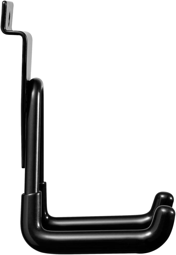 12Pack Slatwall Hooks Heavy Duty Slatwall Accessories Garage Slatwall Hooks and Hangers Small U Hook(Black)