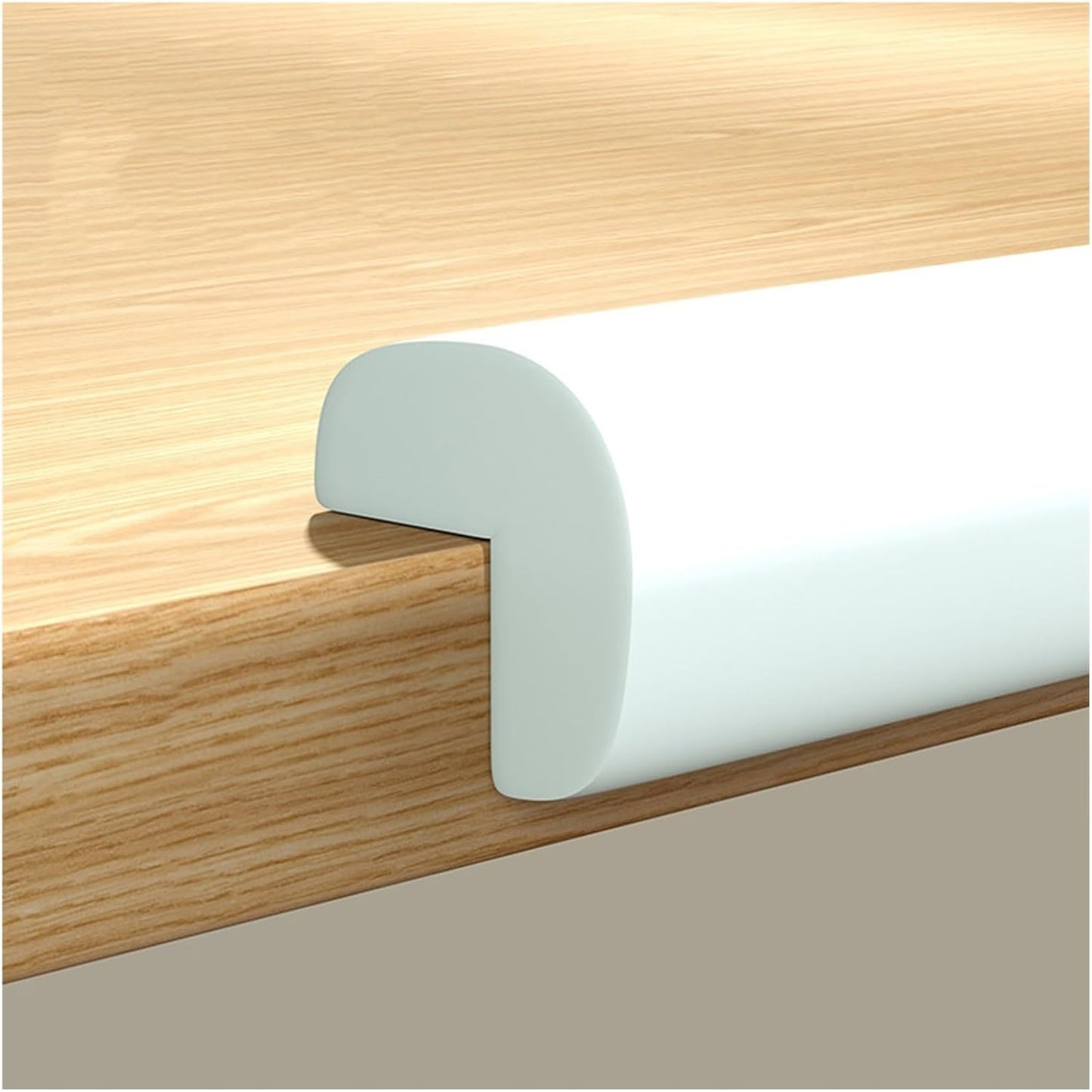 XPLKQXE Sharp Edge Safety Corner Edge Foam Padding, Edge Guards Bumpers Adhesive, Edge Corner Protector Guards for Table Edges & Sharp Corners(White-B,3pcs)
