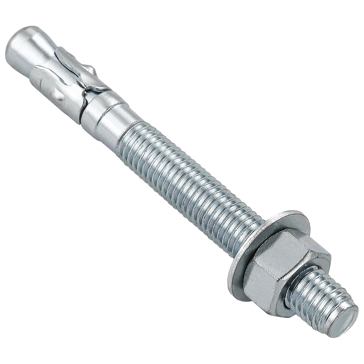 1/4x2-1/4" 30Pcs Inch Standard Fasteners for Heavy-Duty Zinc Wedge Anchors for Cement and Concrete