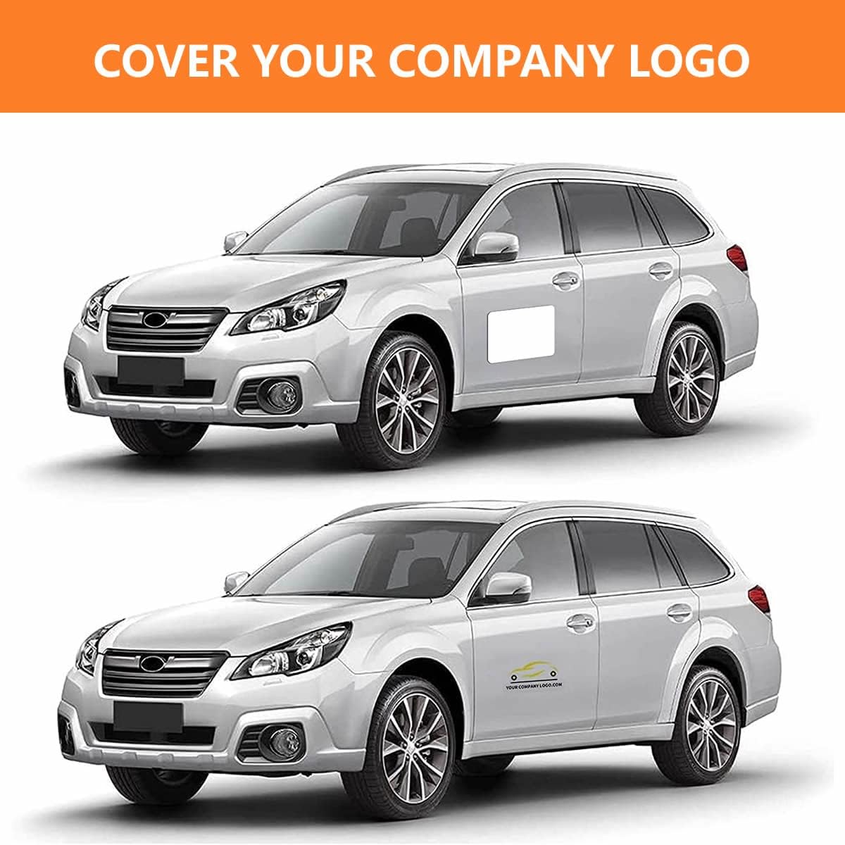 2 Pack Blank Car Door Magnet Sticker, Rounded Corners Magnetic Vehicle Sign, Perfect Magnet for Car to DIY Advertise Business and Cover Company Logo, Personalized Magnet Decal (24x12 inch)