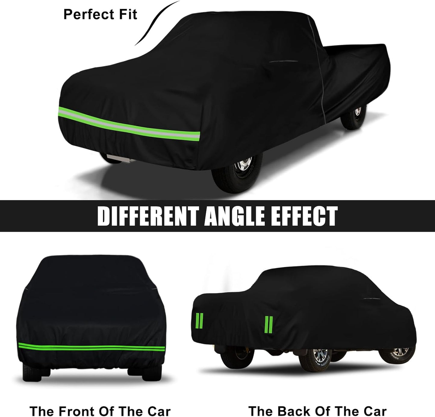 Waterproof Car Cover Compatible with Chevrolet C10 C20 K10 K20 1960-1987 Standard Cab Short Bed Accessories, 420D All Weather Car Covers with Zipper&Lock for Car Dust Snow Rain Hail Protection