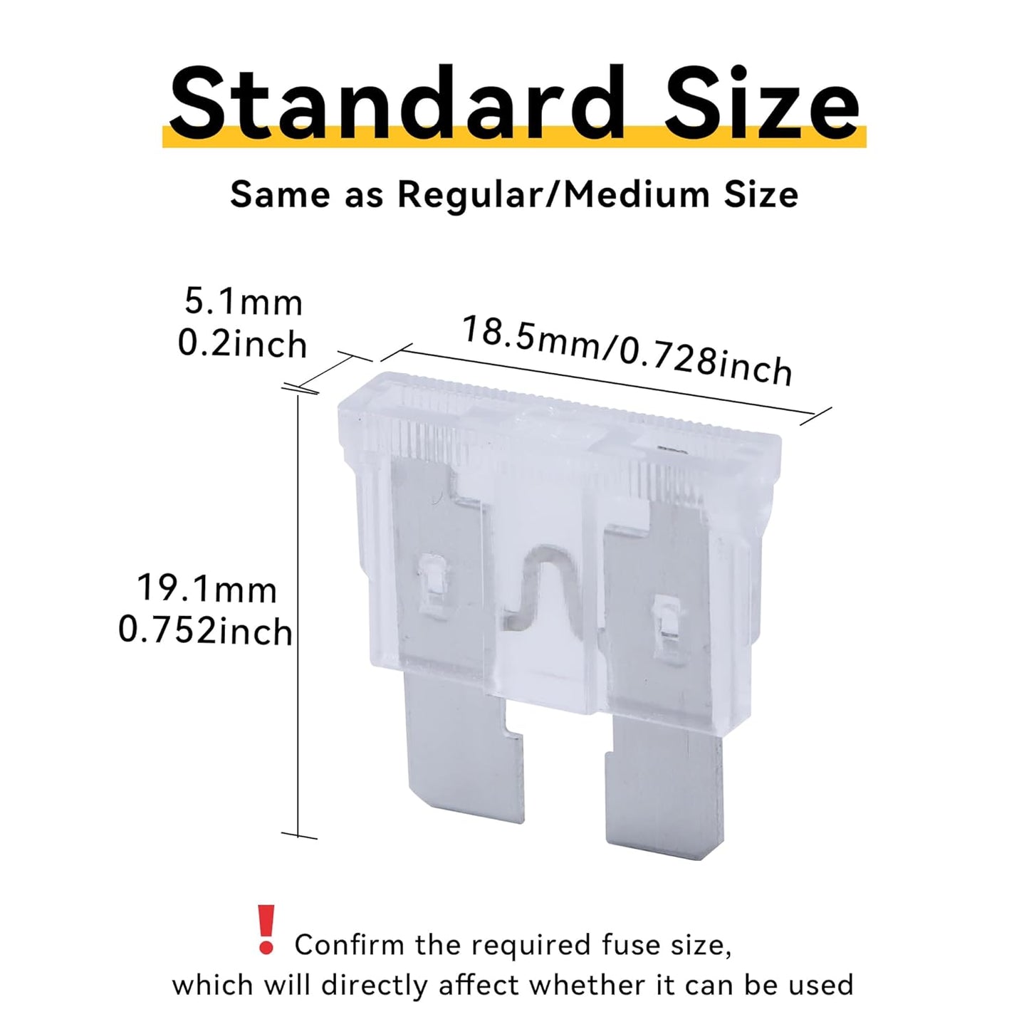 100 Pack Auto Fuses 25 AMP ATC/ATO Standard Regular Fuse Blade 25A Car Truck Boat Marine RV