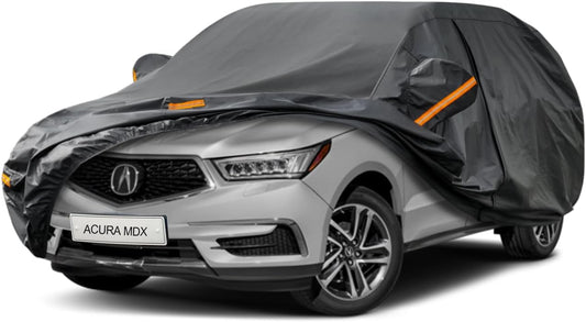 Kayme 7 Layers SUV Car Cover Custom Fit for Acura MDX (2001-2025) Waterproof All Weather for Automobiles, Outdoor Full Cover Rain Sun UV Protection.Black