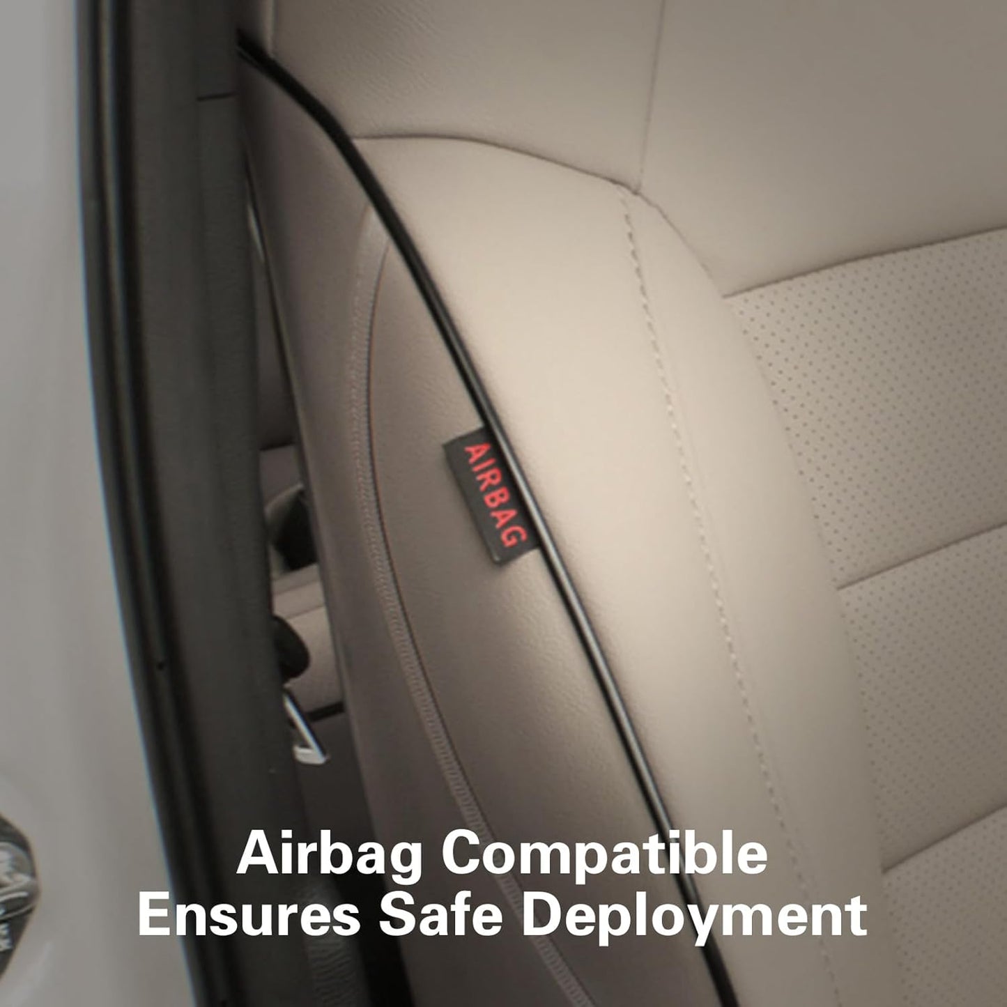 EKR Sienna Seat Covers for 2021-2025 Toyota Sienna Limited,Platinum,2nd Row Captain Chairs with Legrest 7 Seats,Automotive Seat Covers,Car Seat Cover Full Set,Leather (Beige)