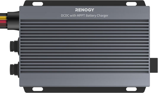 RENOGY 12V/24V 50A DC-DC Charger with MPPT - IP67 Waterproof Solar & Alternator Charger 720W Boost Buck Voltage Battery Chargers for RV, Marine, Lithium/AGM/Gel Batteries