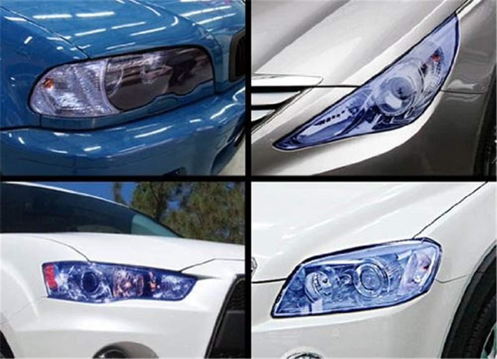 12 by 48 Inches Self Adhesive Headlight, Tail Lights, Fog Lights Tint Vinyl Film with Knife and Hand Tool (Dark Blue)