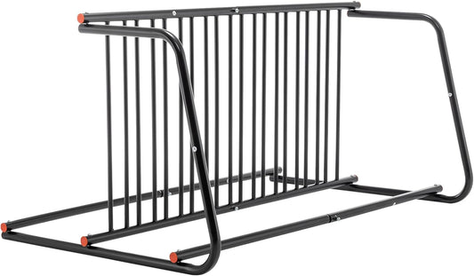 Floor Bike Rack, 60" Double-Sided Grid Bike Rack Stand, 10-Bike Freestanding Bicycle Storage Holder for Outdoor Garages Streets Yards Bike Events