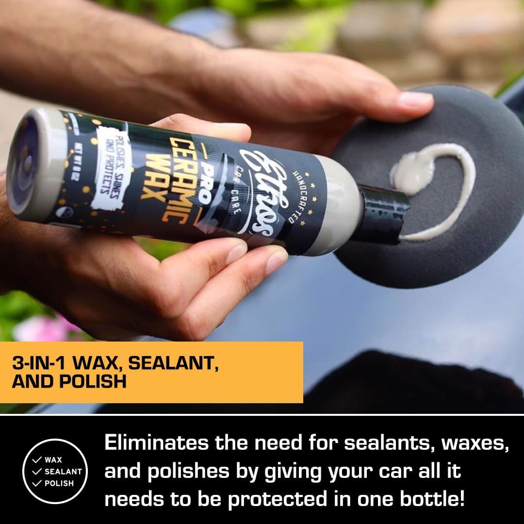 Ethos Ceramic Wax - Aerospace Coating Protection | Ceramic Polish and Top Ceramic Coat | Ceramic Car Coating | Slick, Hydrophobic Finish