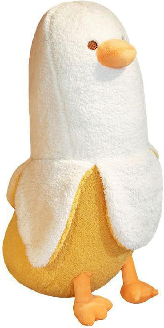 Banana Duck Plush, 19.7" Duck Stuffed Animal, Cute Banana Plushie Hugging Pillow Doll Toy Gift for Girls Boys Chrismas Decor