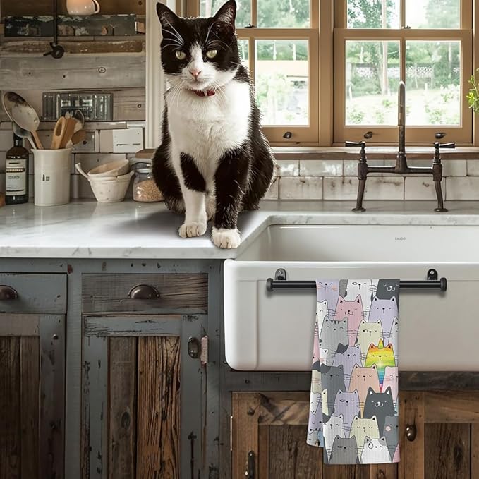 Unicorn Towel,Cat Towels,Cat Dish Towels,Cat Hand Towel,Cat Kitchen Towels,Gifts For Cat Lovers for Women,Cute Dish Towels for Kitchen,Cat Kitchen Accessories,Cat Gifts for Women-To You Who Are Unique
