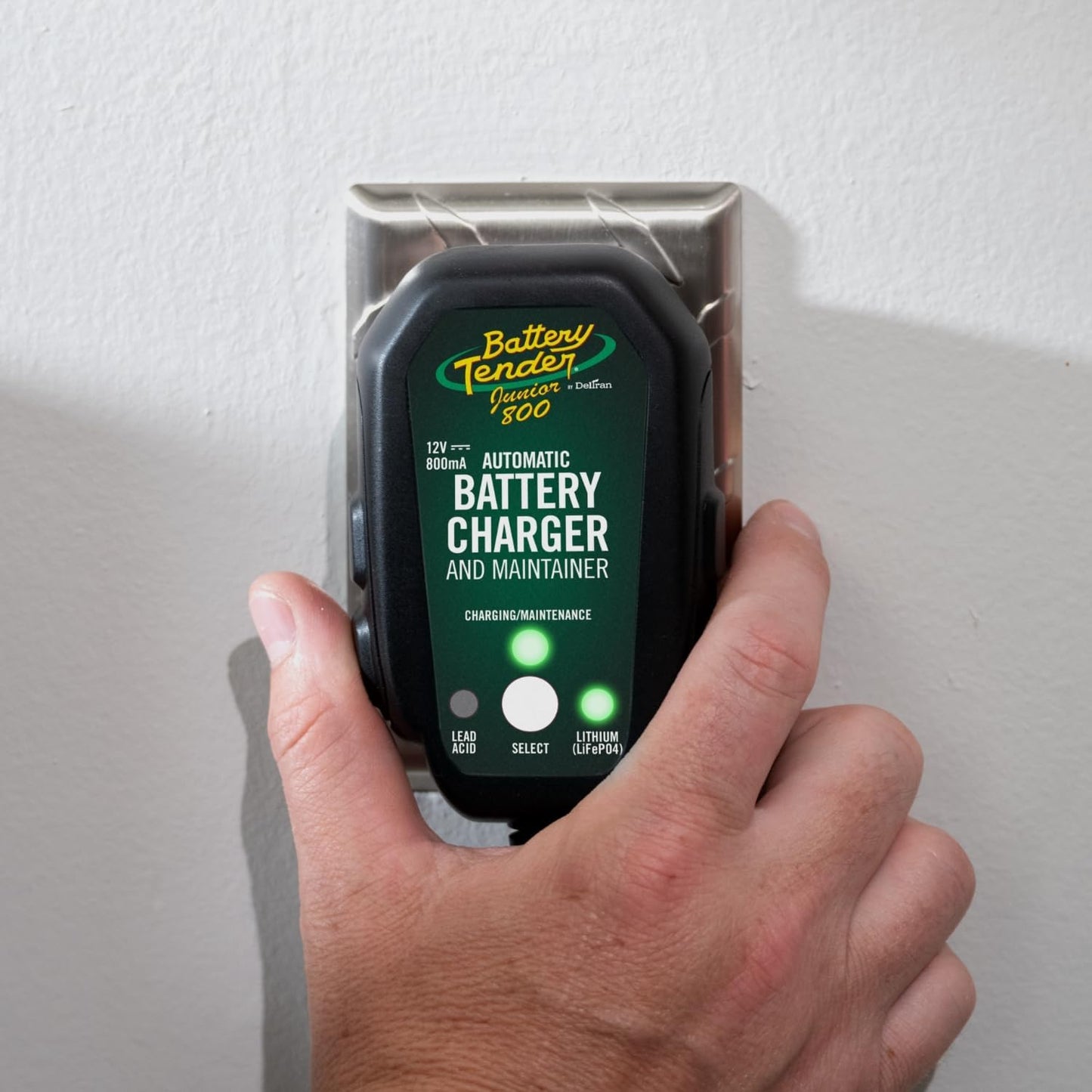 Battery Tender Junior 8V, 1.25 AMP Car Battery Charger and Maintainer: Fully Automatic 8V Automotive Battery Charger for Cars, Motorcycles, ATVs - 022-0197