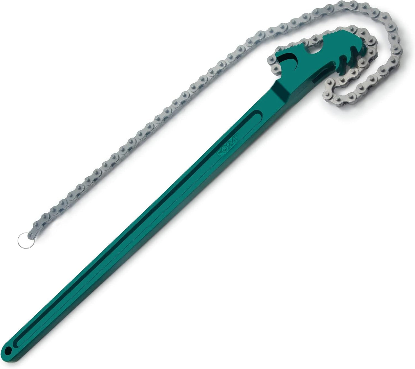 24 Inch Heavy Duty Chain Oil Filter Wrench, Adjustable Long Handle Tool Fits Max 12.6 Inch Diameter
