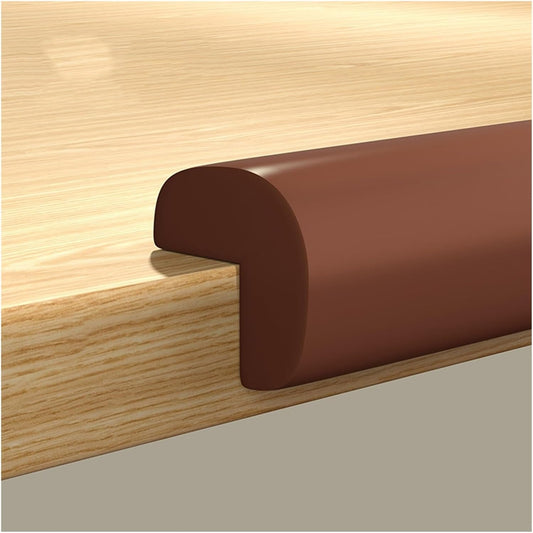 XPLKQXE Sharp Edge Safety Corner Edge Foam Padding, Edge Guards Bumpers Adhesive, Edge Corner Protector Guards for Table Edges & Sharp Corners(Brown,4pcs)