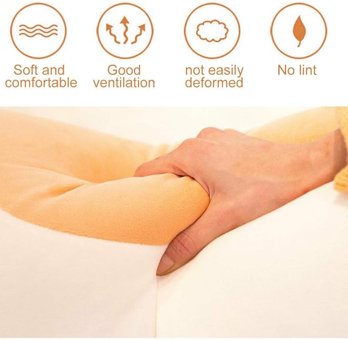 WUYU Lovely Plush Cat Doll Cute Cartoon Soft Stuffed Kitten Pillow Long Throw Sleeping Pillow Doll Toy Gift for Kids Girlfriend Multiple Size (Brown,70cm/27.5in)