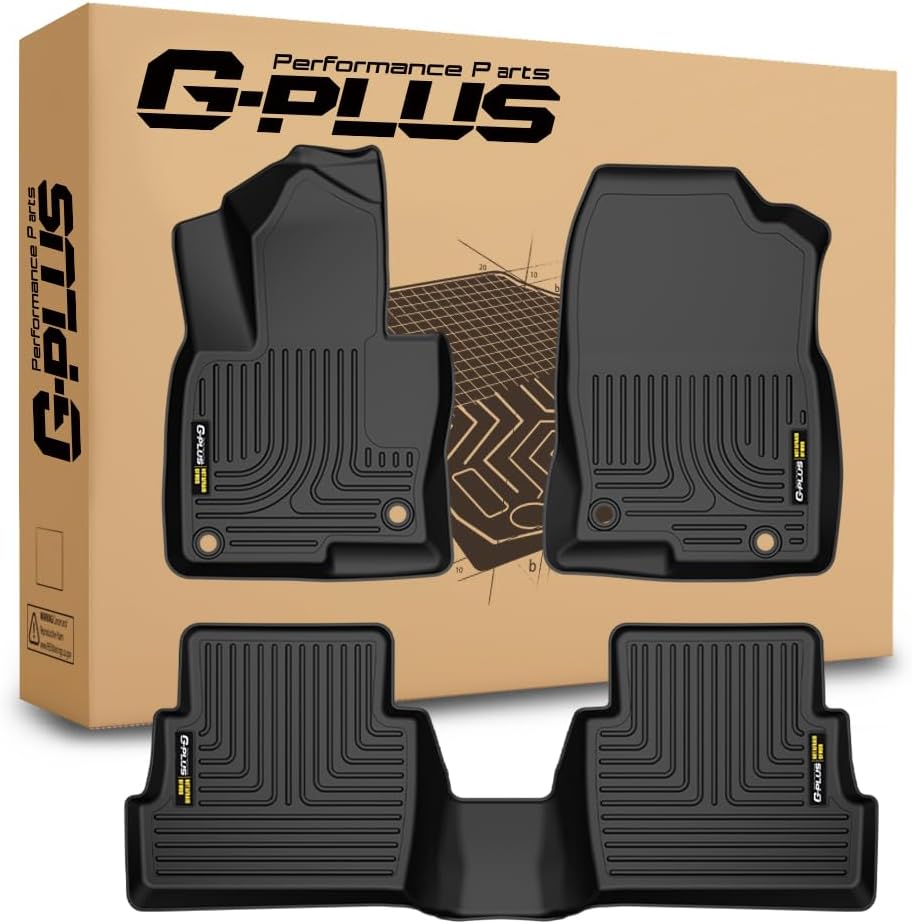 G-PLUS Floor Mats Cargo Liner Fit for Mazda CX-5 2017 2018 2019 2020 2021 2022 2023 2024 2025 TPE All Weather Custom Fit Full Cover Protection Floor Liners 1st & 2nd Row Car Mats, Black