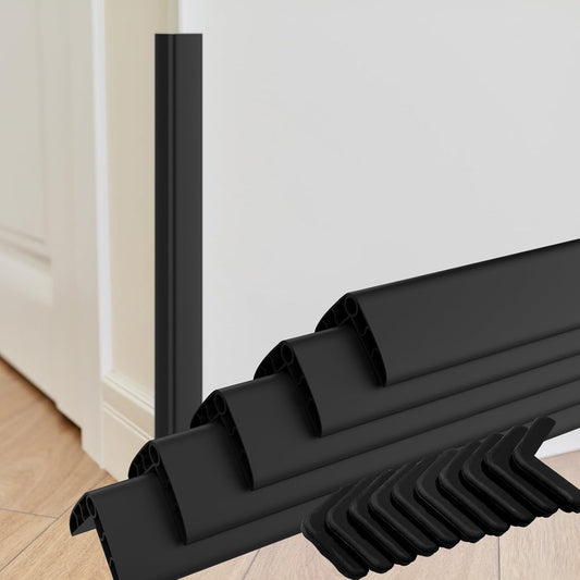 Wall Corner Edge Protector - 1x1x36 inch Baby Proofing Corner Guards, Self-Adhesive Furniture Edge Strips, for Home, Kindergarten, Office, 5 Pack (36" L x 2" W x 2" H, Black, 5)
