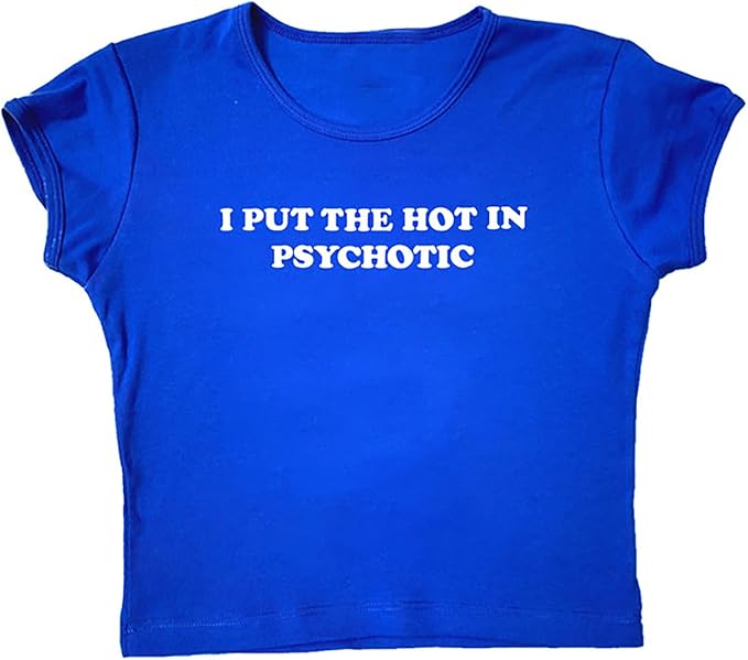 Women Girls Y2K Crop Top Letter Print Baby Tees Grunge T-Shirt