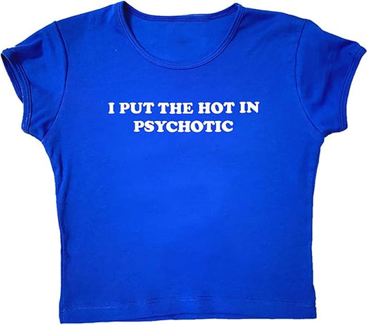 Women Girls Y2K Crop Top Letter Print Baby Tees Grunge T-Shirt