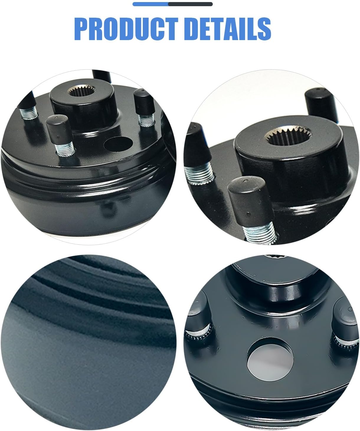 Golf Cart Brake Drum Assembly Kit Compatible with EZGO TXT 1982-up Electric and 1982-1993 2-Cycle Gas Style, Rear Brake Hub with 24 Splines Replaces 19186G1P - 1 Pack