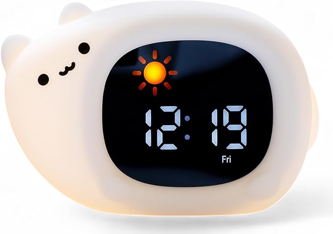 Bumble & Bright - OK to Wake Kids Alarm Clock with Nightlight & Sound Machine | 8 Colors, 6 Sounds, Snooze | Teaches Healthy Sleep Habits & Helps Kids Stay in Bed | Plug-in Powered (Corded)