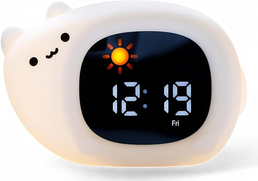 Bumble & Bright - OK to Wake Kids Alarm Clock with Nightlight & Sound Machine | 8 Colors, 6 Sounds, Snooze | Teaches Healthy Sleep Habits & Helps Kids Stay in Bed | Plug-in Powered (Corded)