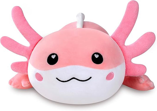 Axolotl Plush, Soft Plush Pillow Pink Axolotl Stuffed Animal, Cute Plushies Toy Gifts for Kids & Adults