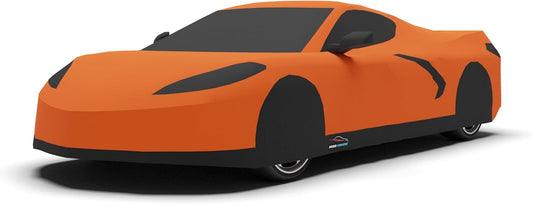 C8 Car Cover Fit for Corvette C8 Indoor and Outdoor Protection (Orange)