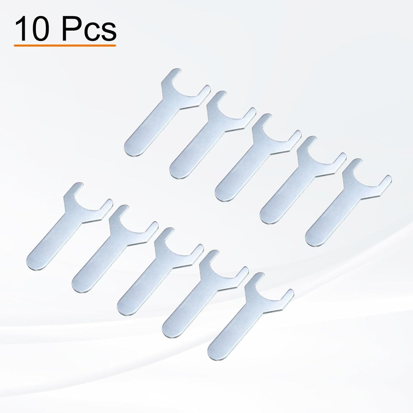 HARFINGTON 10pcs Small Wrench 22x70x2mm Metric U-Shaped Single Open Ended Spanner Super Thin Flat Head Galvanizing Wrench for Automotive Repair Furniture Assembly