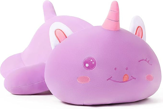 Unicorn Plush Pillow Cute and Soft Unicorn Cat Stuffed Animal Kawaii Plushie Toy Hugging Pillow Great Gift for Kids and Adult, 20",Purple