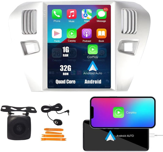 Kunfine Tesla Style Car CarPlay Android Auto Navigation Stereo GPS Radio Reverse Camera 9.7" IPS Touchscreen Headunit Tablet Media Player For Peugeot 301 2013-2022 if Applicable Quad Core 1G+32G Basic