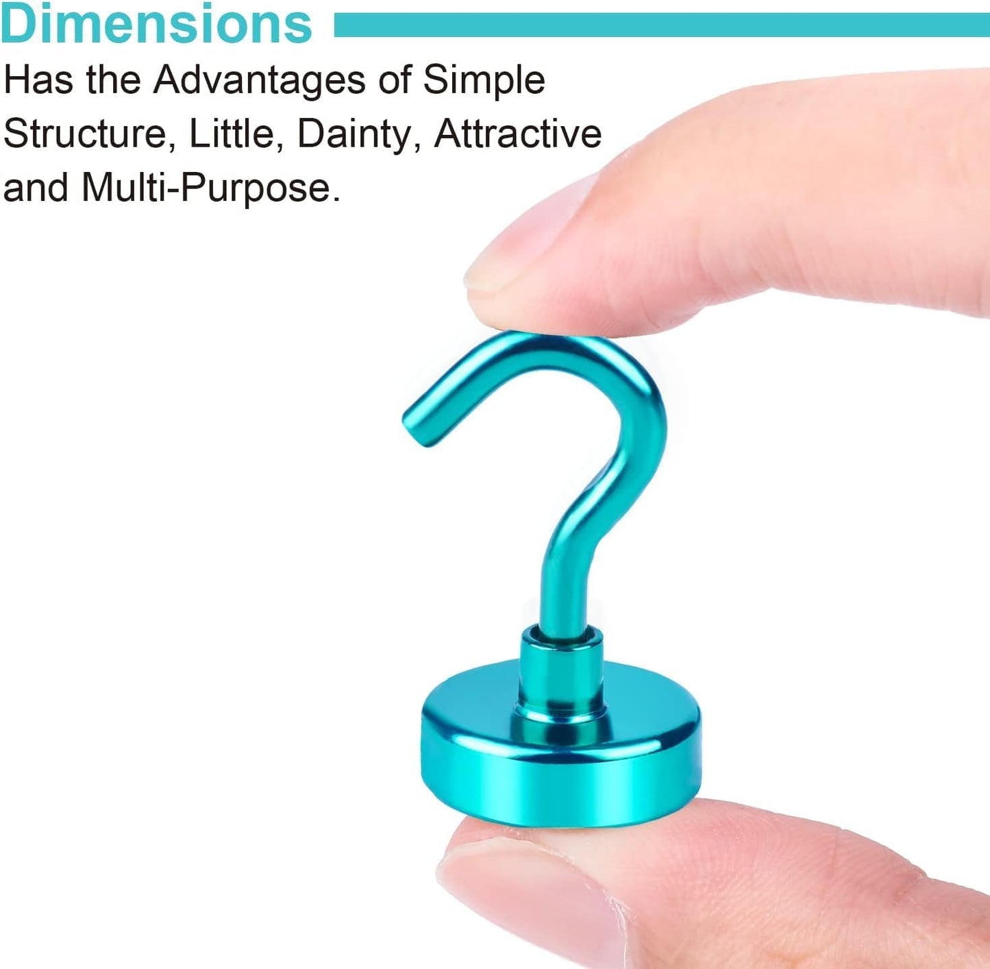 DIYMAG Magnetic Hooks, 25Lbs Strong Heavy Duty Cruise Magnet S-Hooks for Classroom, Fridge, Hanging, Cabins, Grill, Kitchen, Garage, Workplace and Office Etc, (20 Pack-Green)