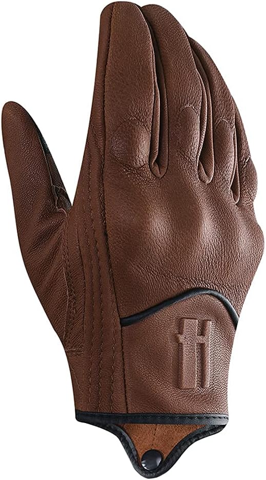 Harssidanzar Women's Motorcycle Gloves,Leather Motorcycle Gloves, Motorbike Gloves, Road Racing, Cycling, Climbing, Powersports Gloves Touchscreen GL016