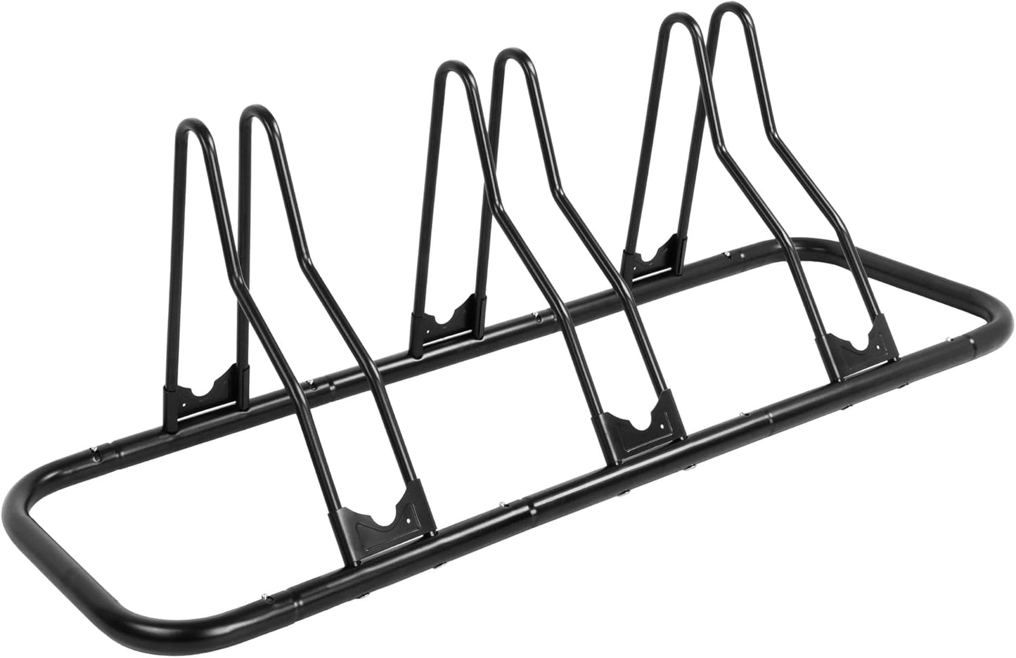 CyclingDeal Bike Rack Floor Parking Bike Stand for up to 6 Bicycles | Indoor, Home & Garage Storage Rack | Stable & Secure Bicycle Stand w/Tire Grooves Up to 29", Holding Plates & Custom Spacing