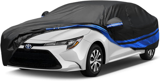 10-Layer for Toyota Corolla Car Cover Waterproof All Weather for Automobiles, Outdoor Full Exterior Covers Rain Snow UV Protection with Door Zipper, Fit for Toyota Corolla 2000-2024