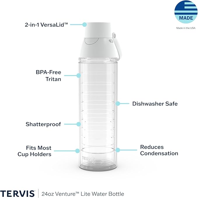 Tervis Venture Lite Cat Sayings Made in USA Double Walled Insulated Tumbler Travel Cup Keeps Drinks Cold & Hot, 24oz Water Bottle, Classic