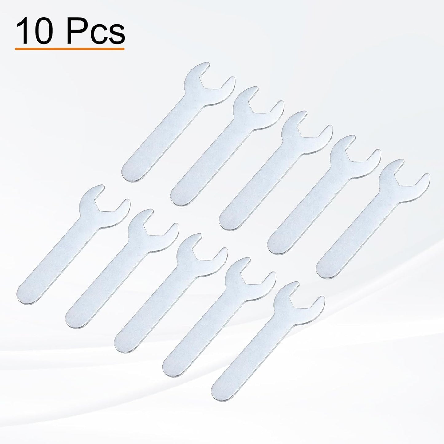HARFINGTON 10pcs Small Wrench Open End Wrench 12x70x1.5mm Metric U-Shaped Single Open Ended Spanner Super Thin Small Flat Head Galvanizing Wrench for Automotive Repair Furniture Assembly