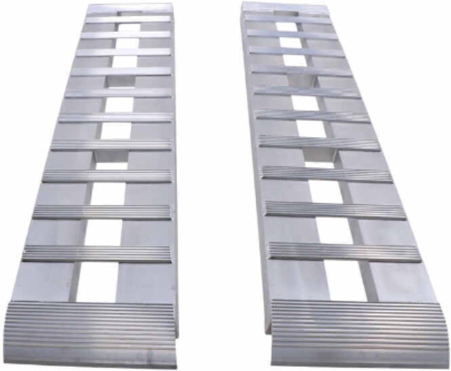 GEN-Y Hitch Heavy Duty Aluminum Loading Ramps - Set of 2, 6 Foot Long x 14 Inches Wide, 6000 lbs Capacity, Hybrid Hook and Plate Ends, Serrated Cross Rungs for Maximum Traction