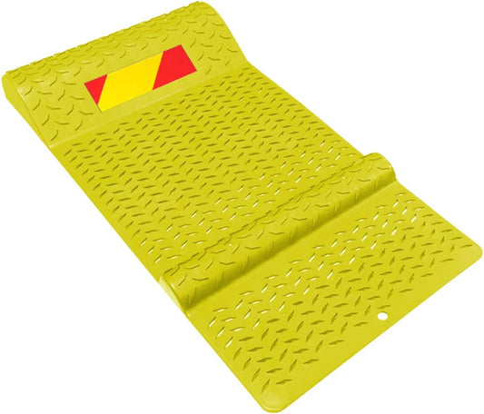 Electriduct Plastic Parking Mat Guides for Garage Vehicles, Antiskid Car Safety Park Aid - Yellow