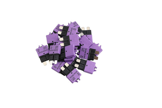 GLOSO Circuit Breakers E39 Manual (T3) Reset Low Profile ATC/ATO (3A - 25 Pack)