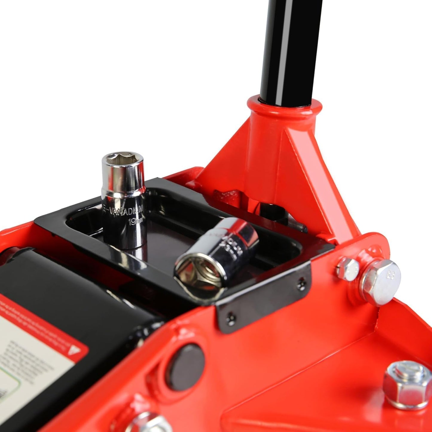2.5 Ton Low Profile Floor Jack - Heavy Duty With Dual Piston Quick Lift Pump, Steel Car Jack Adjustable Height 3.5"-19.5", Hydraulic Trolley 5000 LBS Capacity, Red