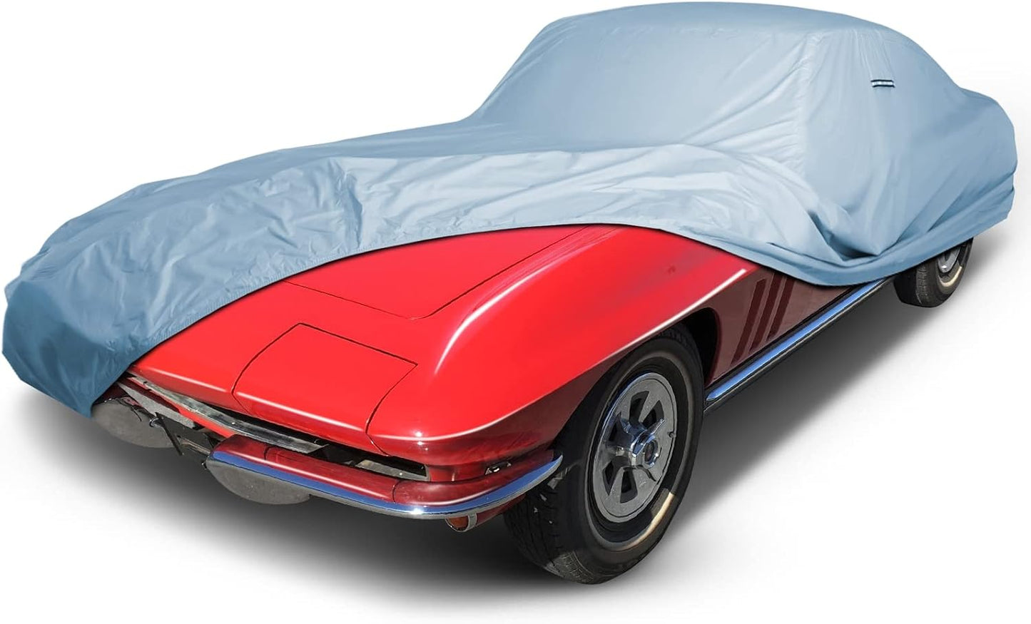 iCarCover Premium Car Cover for 1958-1967 Chevy Corvette C1, C2 Heavy Duty Waterproof All Weather Automobiles Custom Fit Indoor Outdoor UV Snow Protection Covers with Straps and Bag