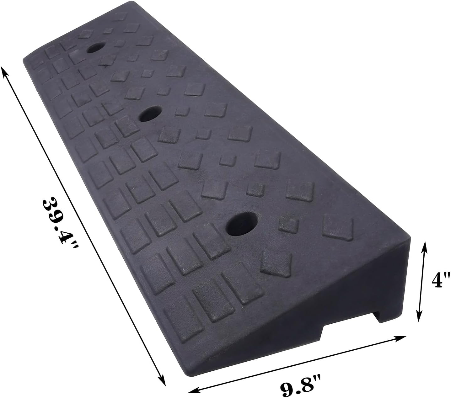 2 Pack 4'' Rise Rubber Curb Ramp Heavy Duty Loading Rubber Curb Ramps 22000lbs (10 Ton) Driveway Ramp Car Slope Ramp for Loading Dock Bike Vehicle Warehouse Sidewalk Wheelchair (4" H)