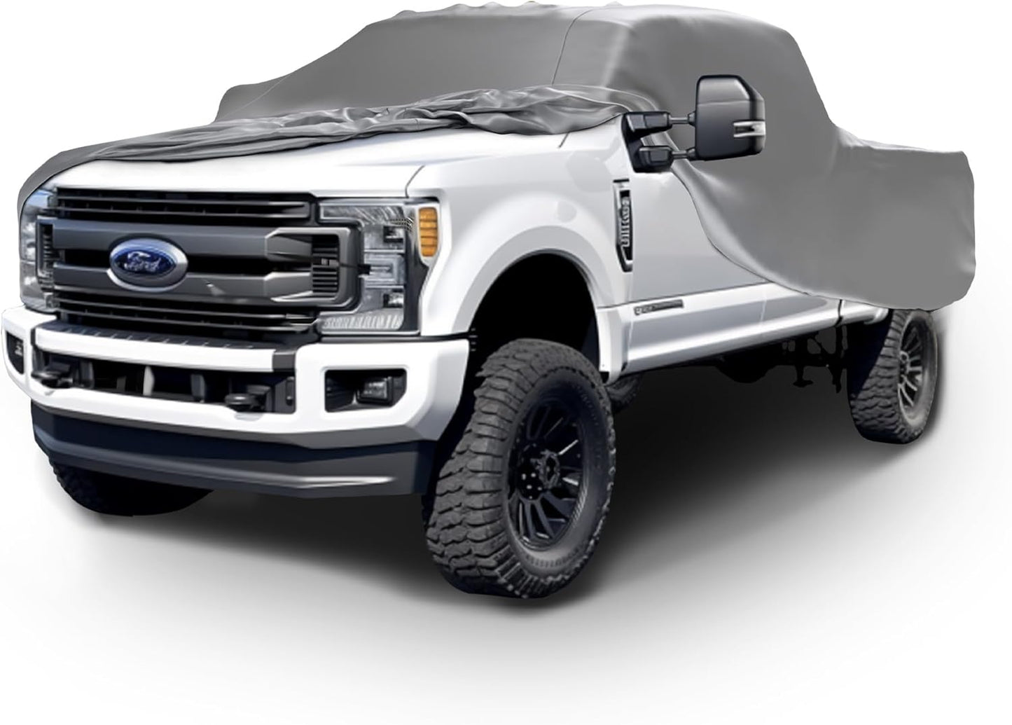 Car Covers Weatherproof Max Truck Cover & Warranty Compatible with Ford 2022-2024 F-250 Crew Cab, 6.75– Outdoor Cover, Prevents Theft with Cable Lock